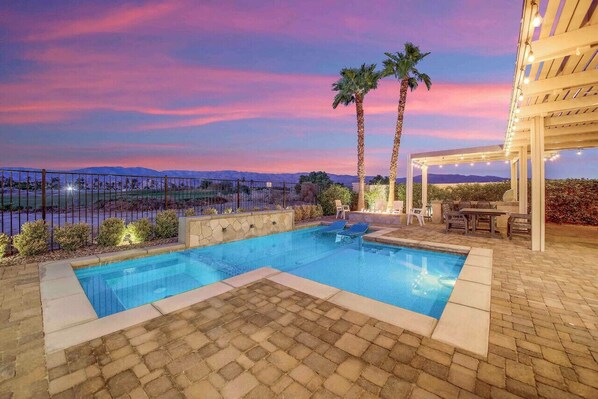 Una piscina riscaldata