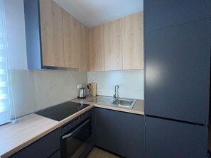 Private kitchen - Apartment at Pazari Ri. Close to city centre  (Tirana)