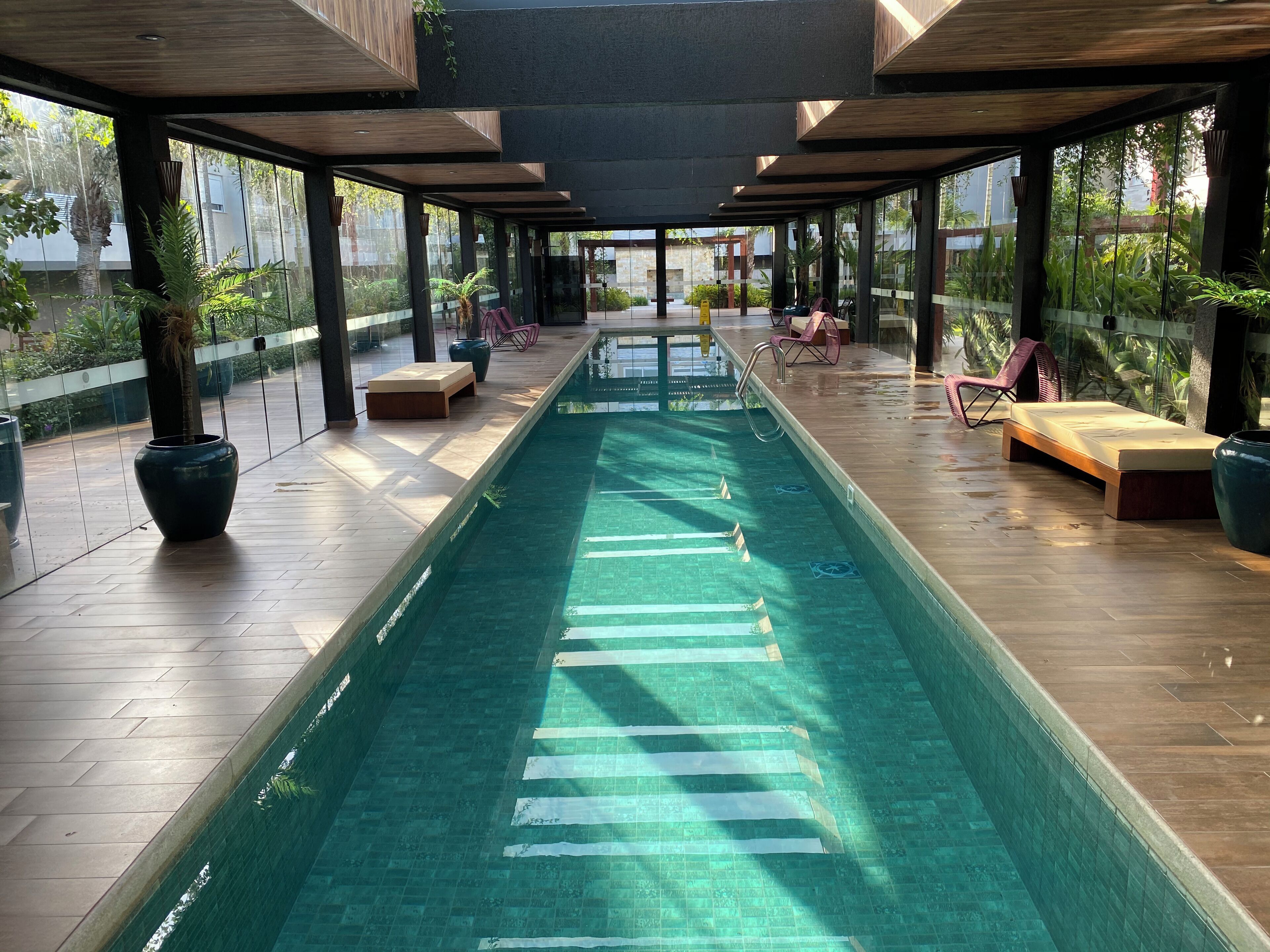 Piscine extérieure, piscine chauffée