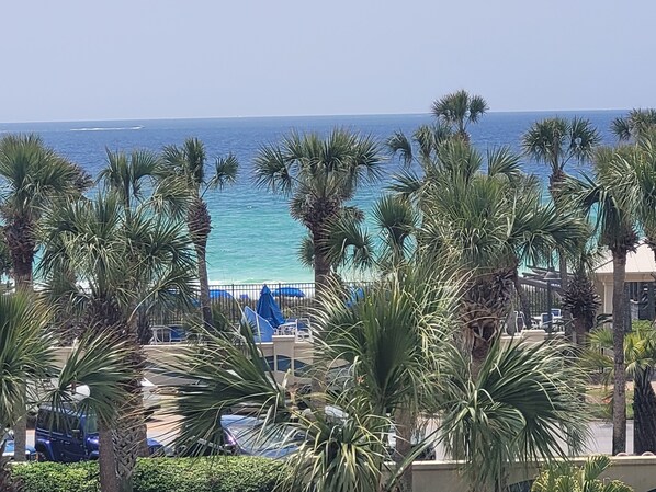 Beach nearby, sun loungers
