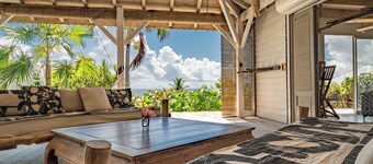 Complete relaxation at Villa Lakaz with its spacious terrace and private pool.