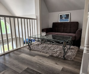 Smart TV, fireplace, table football, ping pong