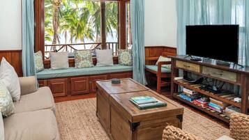 Standard Villa, Balcony, Beach View | Living area | 42-inch Smart TV with cable channels, Netflix, streaming services