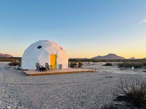 Exterior - Southern Boho inspired Geodesic Dome nestled up next to Big Bend National Park. (Terlingua)