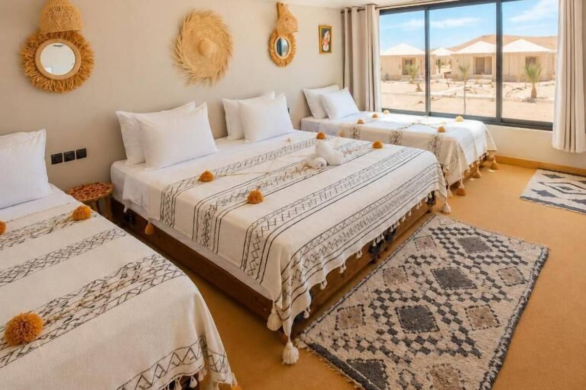 Luxury Tent, Multiple Beds, Non Smoking, Desert view | Premium bedding, down duvets, Select Comfort beds, desk