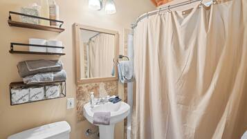 Hair dryer, towels