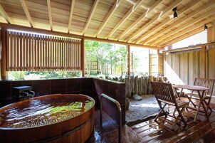 Japanese style premium suite room with Open-Air Hot Spring Bath typeZ - Non smoking | Bathroom | Separate tub and shower, hair dryer, slippers, electronic bidet