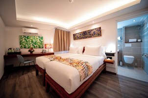 In-room safe, laptop workspace, blackout curtains, soundproofing