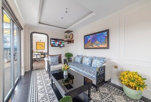 Presidential Room, 2 Bedrooms | Living area | Flat-screen TV - BRICS Boutique Dalat (Da Lat)