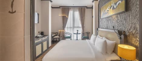 Deluxe tweepersoonskamer | 2 slaapkamers, donzen dekbedden, bedden met traagschuimmatras