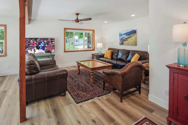Comfortable and inviting space to relax after a day on the lake
