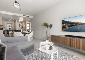 Living area - Beachside Apartment w/ Terrace & Pool, Near (Marbella)