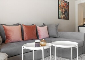 Living area - Beachside Apartment w/ Terrace & Pool, Near (Marbella)