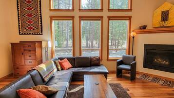 TV, fireplace, offices