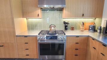 Microwave, oven, coffee/tea maker, toaster