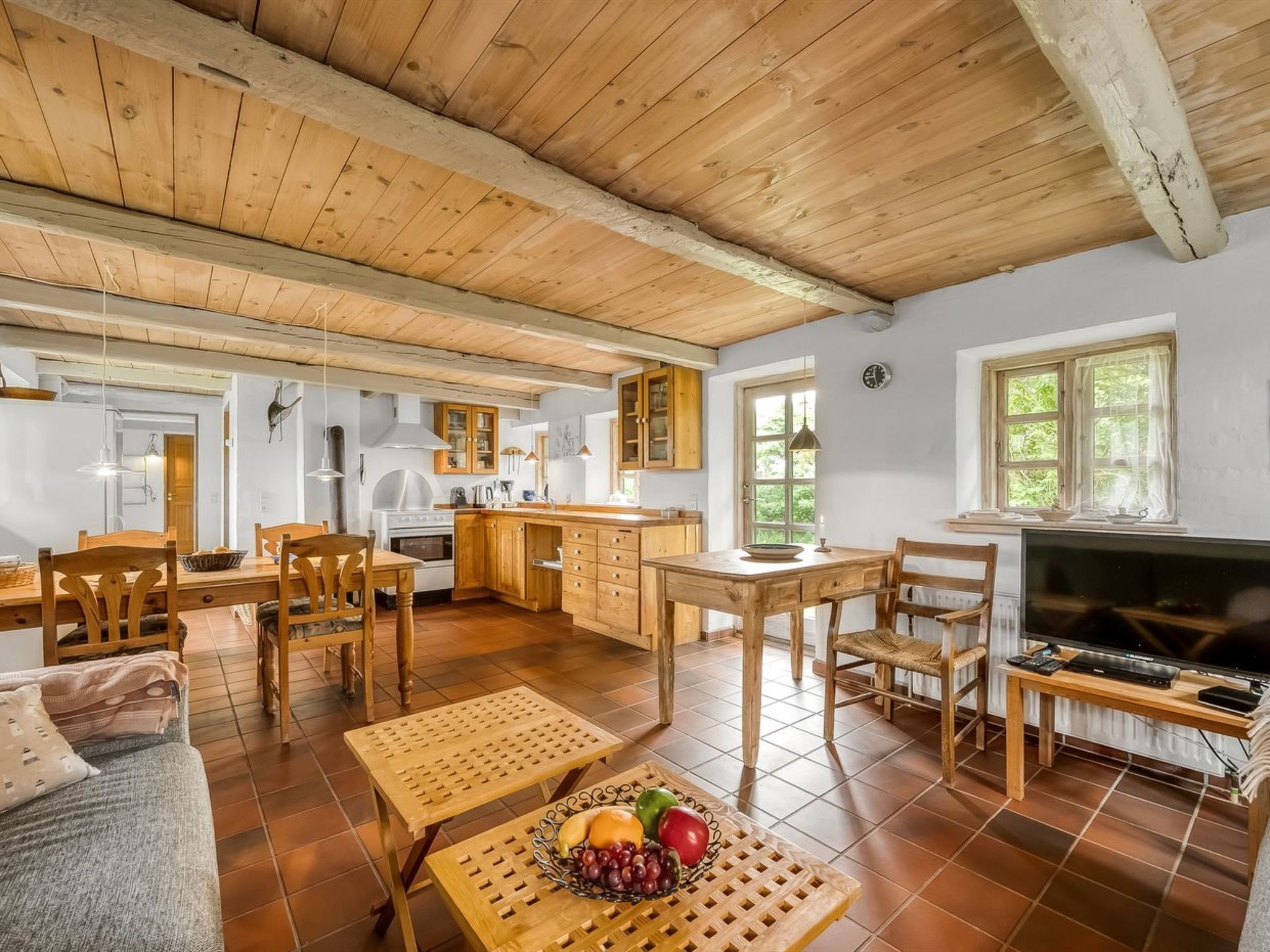 TV, fireplace, DVD player