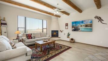 TV connectée, cheminée