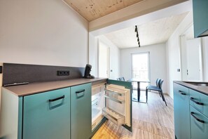 Standard Apartment | Private kitchen | Fridge, stovetop, espresso maker, cookware/dishes/utensils