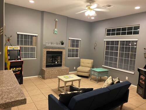 As new Santa Fe home, over 2000sf, 4 bedrooms, 2 bathrooms, Pool, Spa.