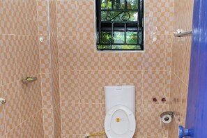 Ducha, toallas, jabón y papel higiénico