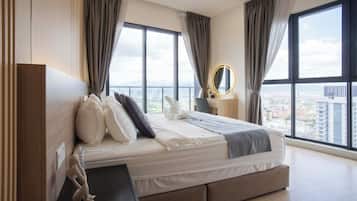 Apartamento luxo, 2 quartos | Individualmente decorados, individualmente mobiliados