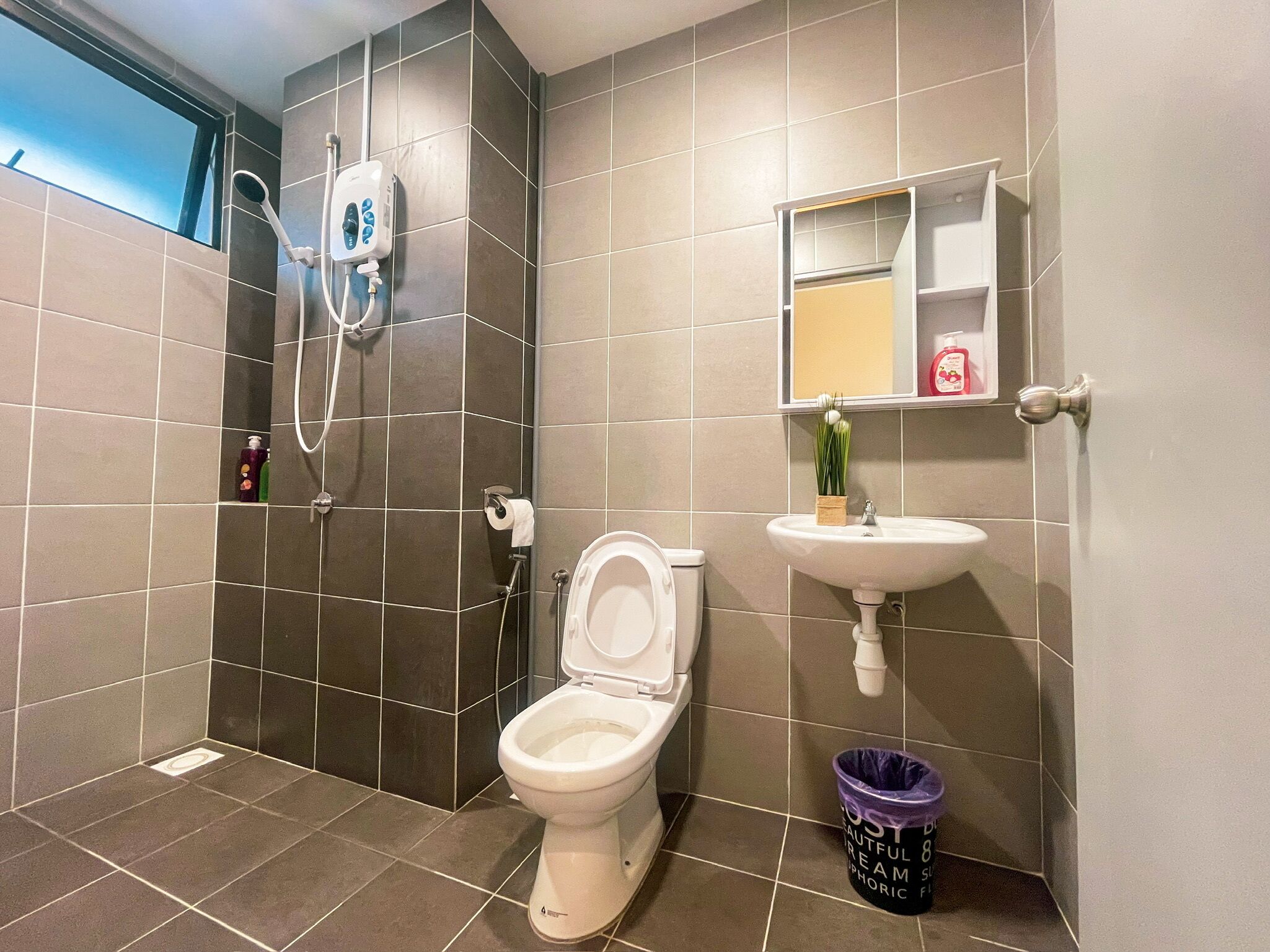 Studio, Balcony | Bathroom | Shower, hair dryer, towels, soap