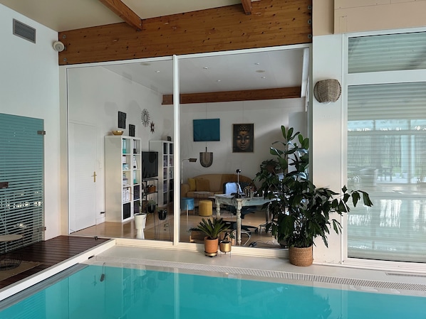 Indoor pool, a heated pool