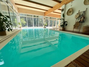 Indoor pool, a heated pool