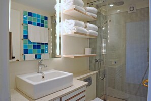 Shower, hair dryer
