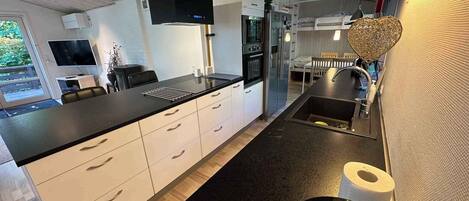 Fridge, oven, stovetop, dishwasher