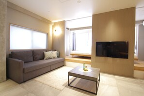 Huoneisto, 1 makuuhuone (3F -Doma-) | Oleskelualue | Taulutelevisio, Netflix, suoratoistopalvelut