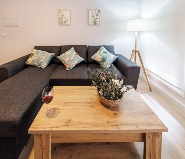 Apartment, 1 Bedroom | Living area | Flat-screen TV