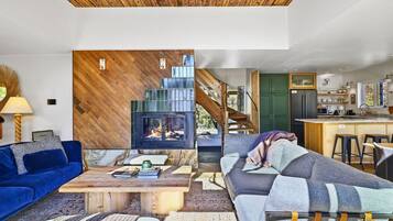 TV, fireplace, table tennis