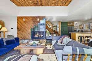 TV, fireplace, table tennis