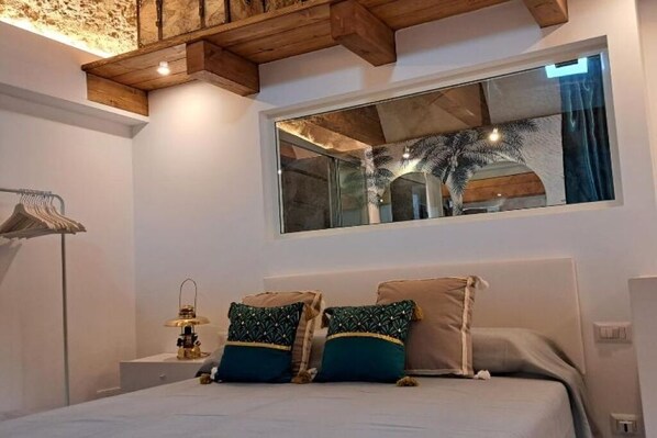 1 sovrum och sängkläder