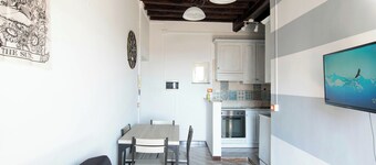 Central accommodation overlooking the village