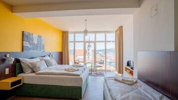Panoramic Room, Multiple Beds, City View, Executive Level | Premium bedding, Tempur-Pedic beds, minibar, in-room safe