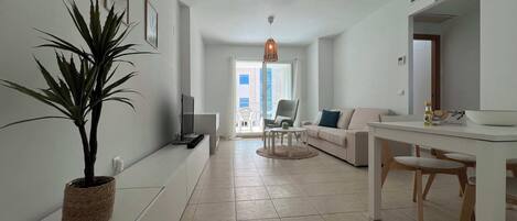 Televisie en een open haard