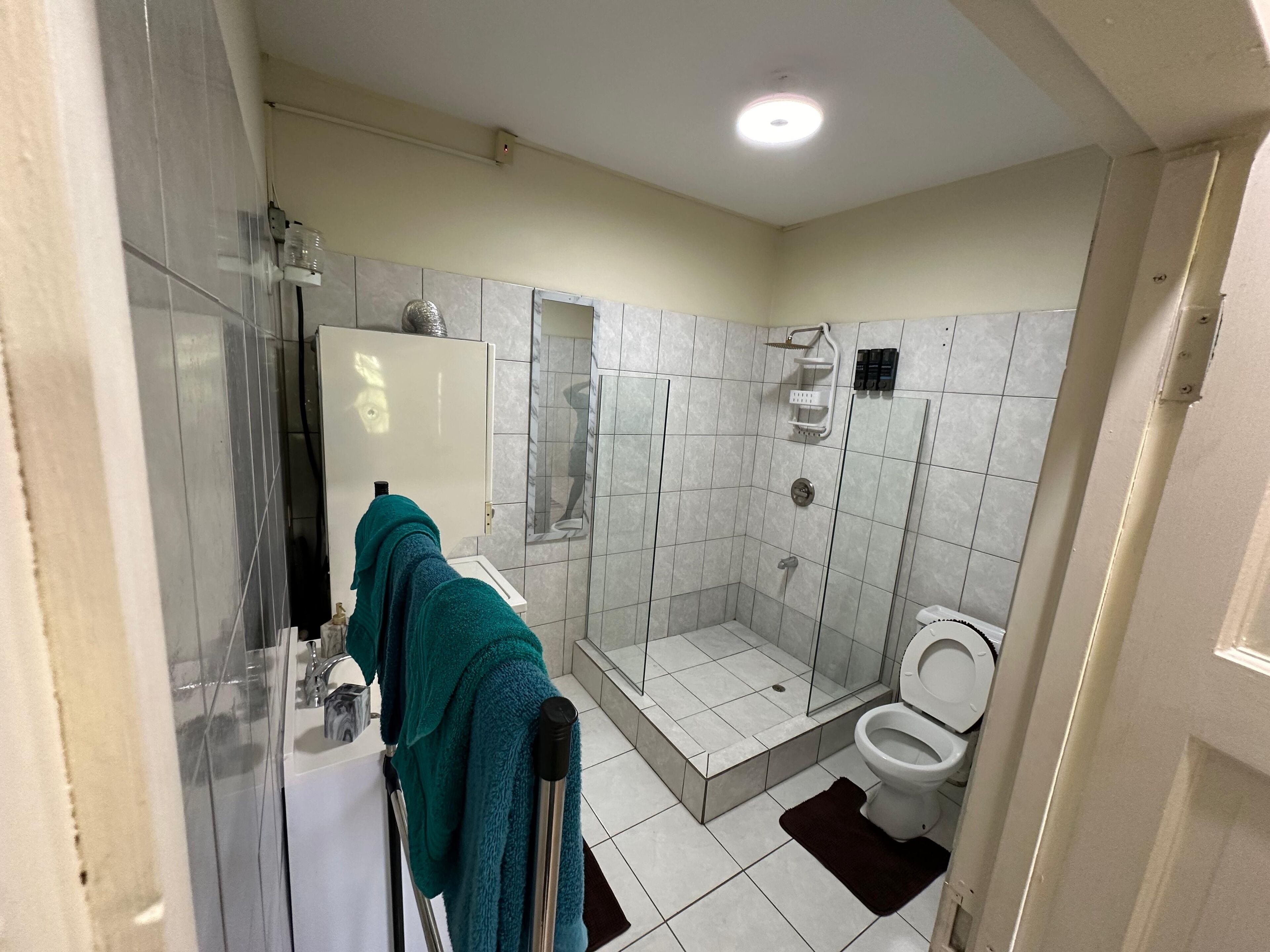 Towels, soap, toilet paper