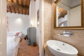 Villa, Garden View | Living area | Fireplace