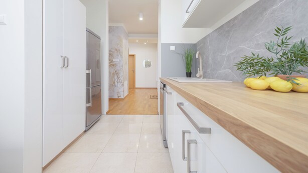Apartment, 3 Bedrooms, 2 Bathrooms | Private kitchen | Microwave, oven, dishwasher, electric kettle - Cozy Apartment for 5 by Renters (Warsaw)