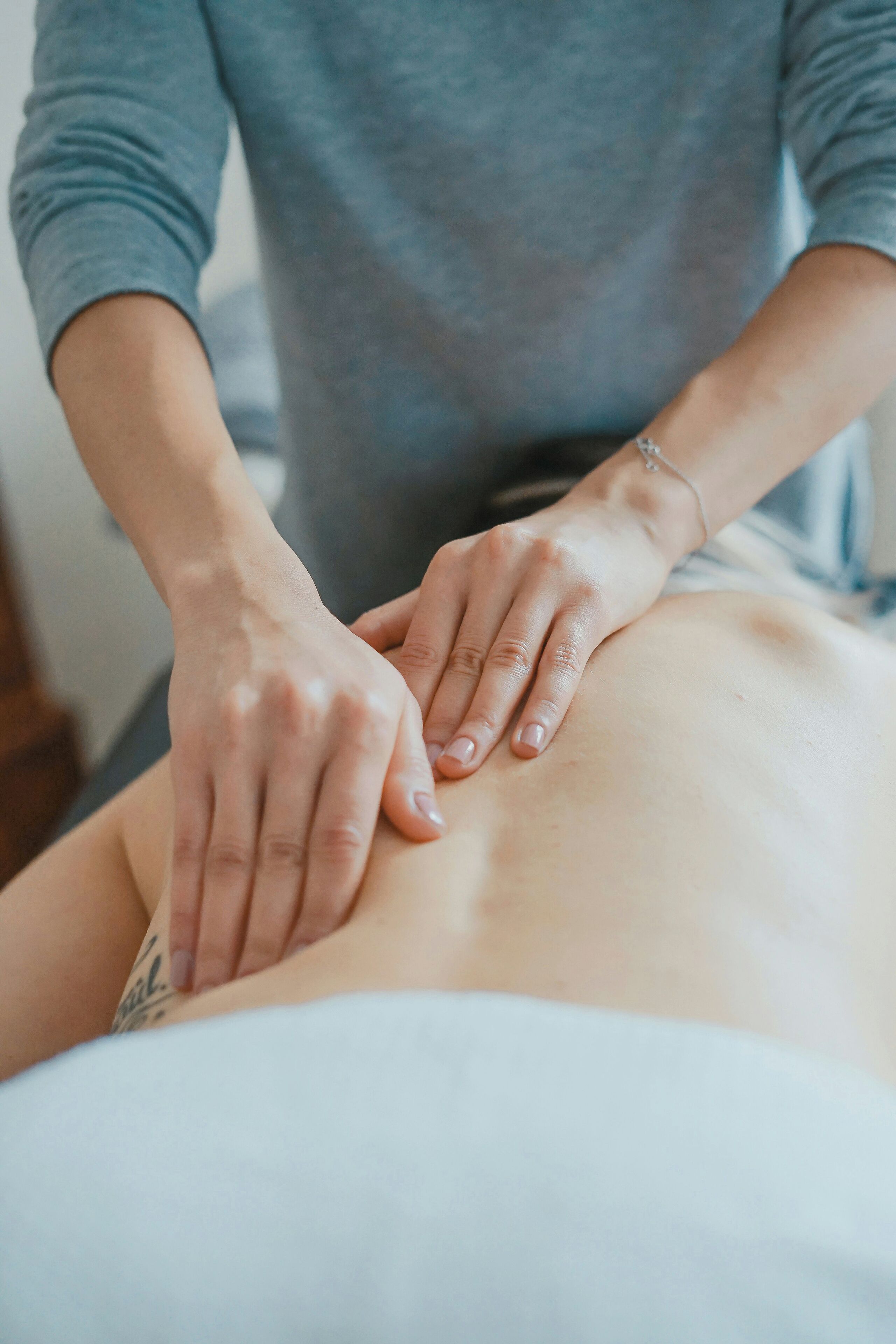 A person receiving a massage.