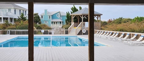 A heated pool