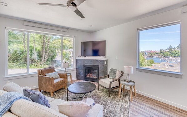 TV connectée, cheminée