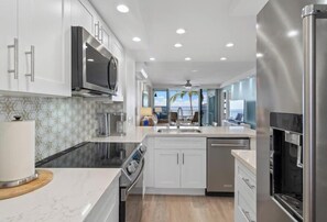 Fridge, microwave, oven, stovetop - Spectacular Oceanfront Luxury-  Between Kam1 & Kam2 Beaches - Royal Mauian #511
 (Kihei, Maui)