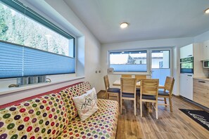 Comfort Apartment, 2 Bedrooms, Balcony, Mountain View | Living area - Haus Joan - Apartments (Saalbach-Hinterglemm)