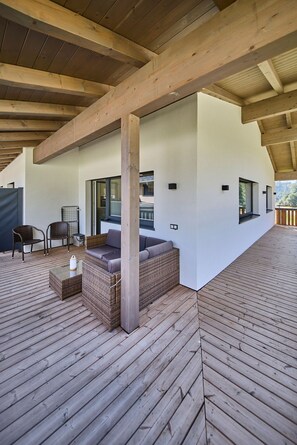 Comfort-Apartment, 2 Schlafzimmer, Balkon, Bergblick | Balkon