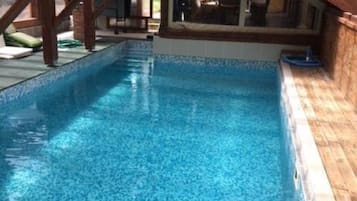 House (Three Bedroom Holiday Home with Swimm) | Pool | Indoor pool, seasonal outdoor pool, pool loungers