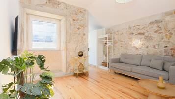 Superior-Apartment, 1 Queen-Bett, Nichtraucher, Flussblick | Wohnbereich