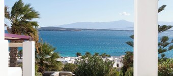 A boutique seaside apartment at Kolimbithres with a captivating patio sea view.